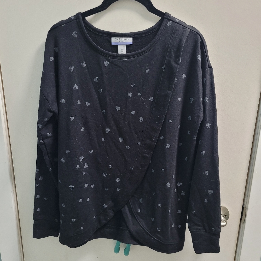 Small Motherhood Maternity Long Sleeve Nursing Sweater